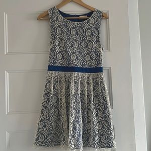 Rhyme Blue and white lace dress